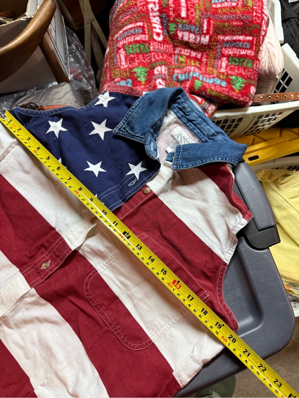 Red, White and Blue American Flag Patriotic Tank Top - Picture 8 of 9